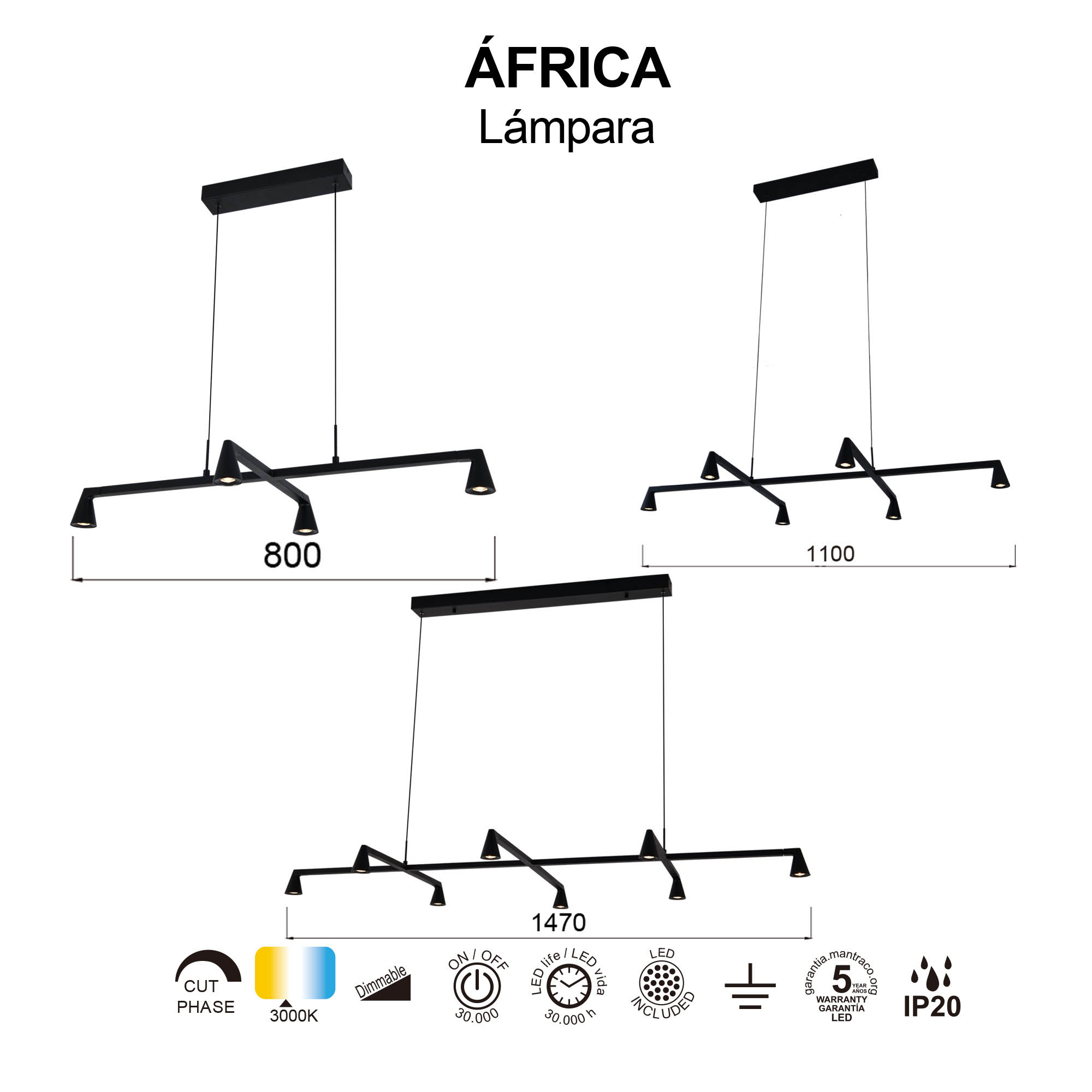 9410 Люстра подвесная MANTRA AFRICA