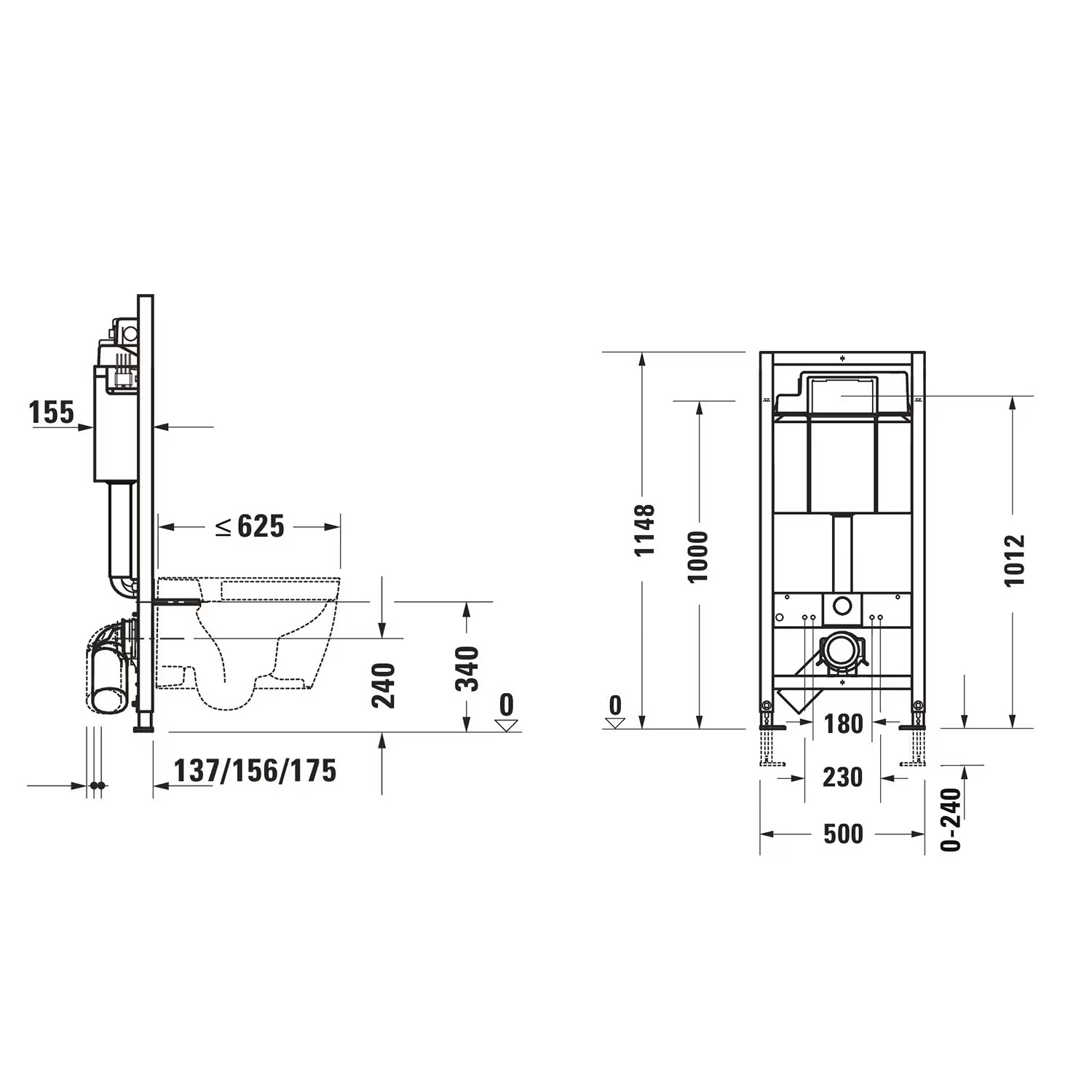 Duravit DuraSystem, система инсталляции для подвесного унитаза