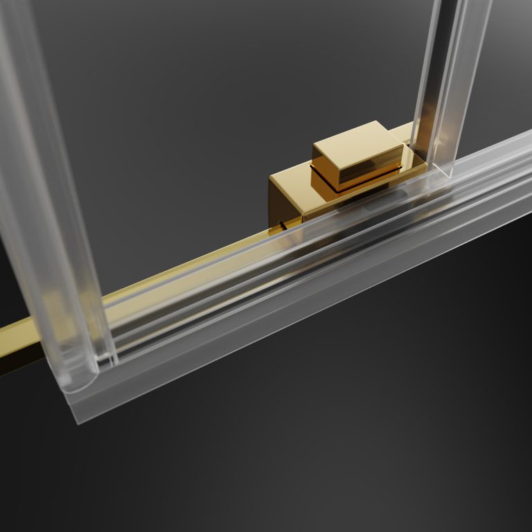 Radaway Idea KDD 110L, левая часть душевого угла 110 см, 
стекло прозрачное, профиль золото