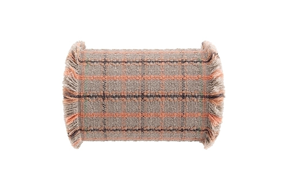 Подушка-ролл GL Tartan терракотовая большая