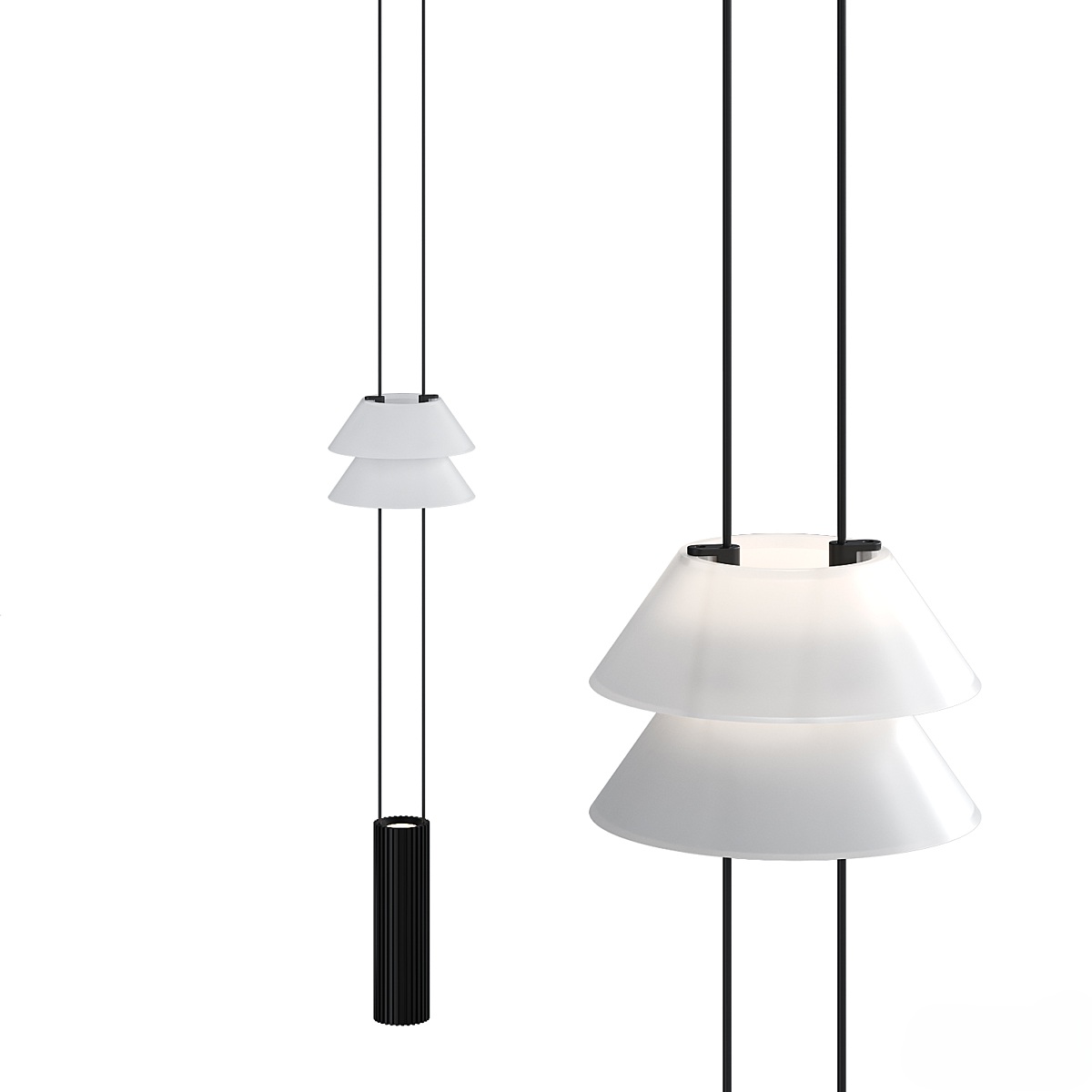 Подвесной светильник Vibia Flamingo Mini 1580, черный матовый