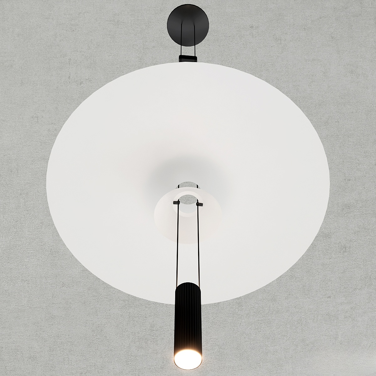 Подвесной светильник Vibia Flamingo Mini 1585, Ø45 см, черный матовый