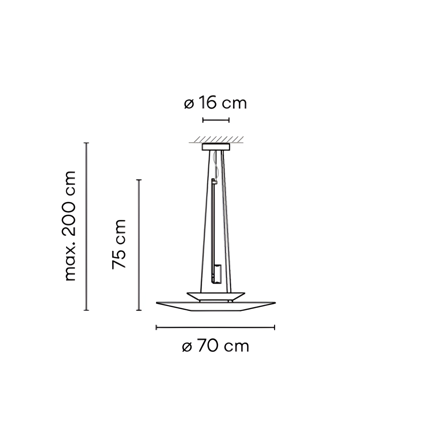 Подвесной светильник Vibia Flamingo 1540, Ø70 см, золото