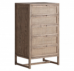 Комод Vical Byremo 38242, 70х50хh118 см, из массива вяза, коричневый