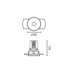 Встраиваемый светильник DEEP90 R SMARCO белый 60° 4000K CRI95 STRIPY