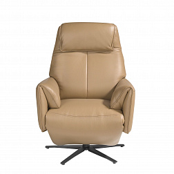 Вращающееся кресло Double Relax/ 5086 с кожаной обивкой