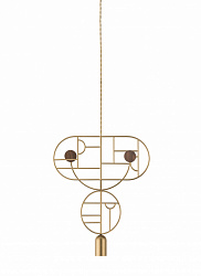 Подвесной светильник Wooden Dots WD07 латунь-орех