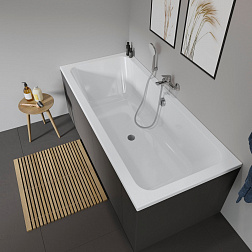 Duravit D-Code, ванна встраиваемая 180х80хh42 см, слив в центре, цвет белый глянцевый