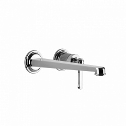 Gessi Venti20, однорычажный смеситель для раковины из стены, излив 24.3 см, цвет хром