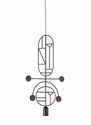 Подвесной светильник Wooden Dots WDS08 графит-орех