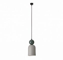 Подвесной светильник Aromas del Campo Bell C1084, зеленый мрамор, серая керамика, черный матовый