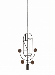 Подвесной светильник Wooden Dots WDS05 графит-орех
