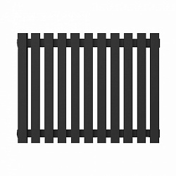 KZTO Quadrum 40V 750-11, радиатор без термоклапана 66.1хh83 см, подключение боковое, цвет черный шелк