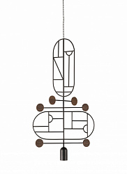Подвесной светильник Wooden Dots WDS13 графит-орех