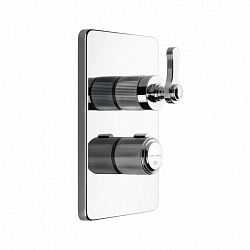 Gessi Venti20, наружная часть смесителя из стены для душа на 3 выхода, с термостатом, цвет хром