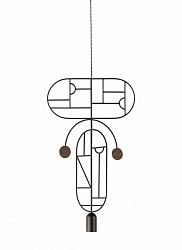 Подвесной светильник Wooden Dots WDS09 графит-орех