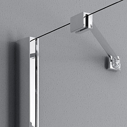 Radaway Idea PNJ II, шторка на ванну 100 см, EasyClean, с полотенцедержателем, профиль хром