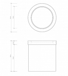 Decor Walther Universal, напольное ведро 2.5л, с вращающейся крышкой, цвет белый матовый