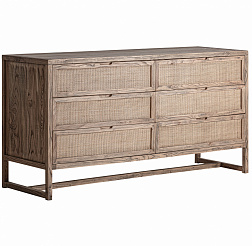 Комод Vical Byremo 38243, 159х50хh80 см, из массива вяза, коричневый